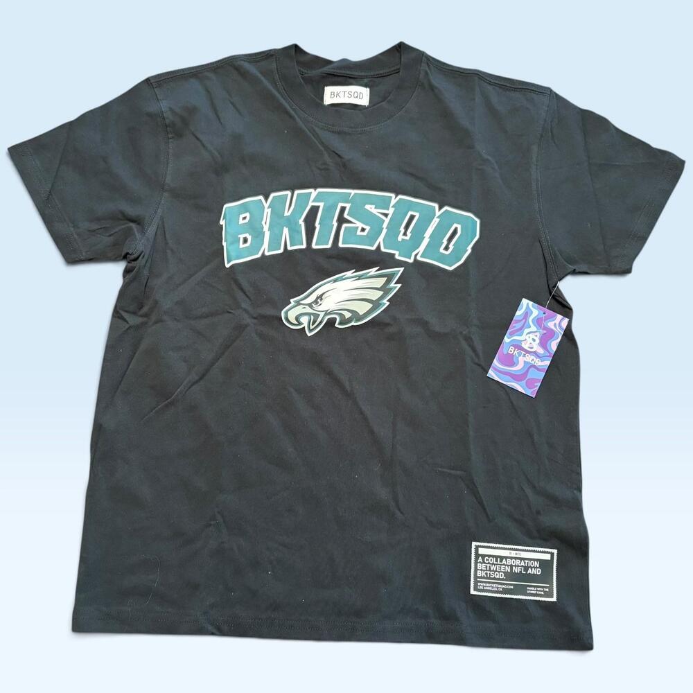 Philadelphia Eagles Shirt Mens Medium Black NFL Football BKTSQD Collab Tee